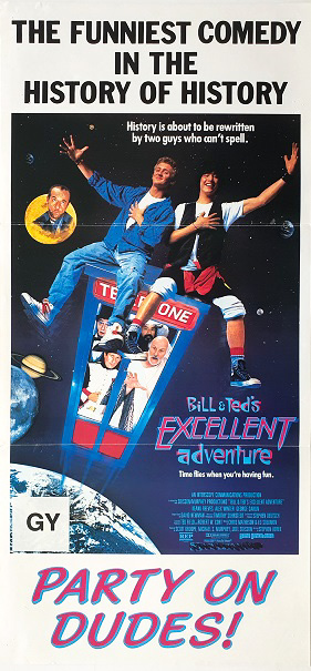 Bill and teds excellent adventure Australian Daybill Movie Poster