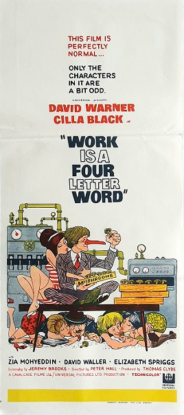 Work Is A Four Letter Word Cilla Black Australian Daybill Movie Poster (20)