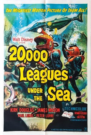 20000 Leagues Under The Sea Australian One Sheet Movie Poster 1963 Rerelease (1)