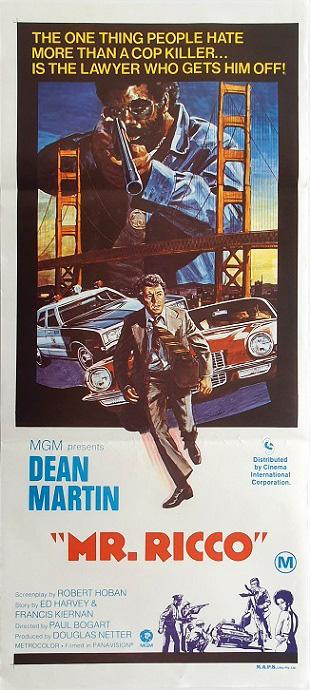 Mr Rico Australian Daybill Movie Poster Dean Martin