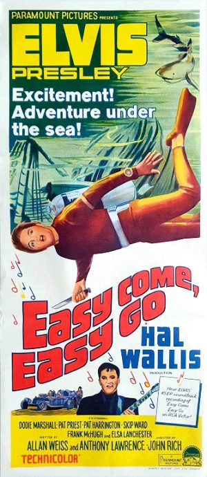 Elvis Presley Easy Come Easy Go Australian Daybill Movie Poster
