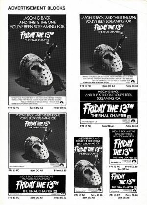 Friday The 13th Final Chapter Uk Movie Press Sheet (3)