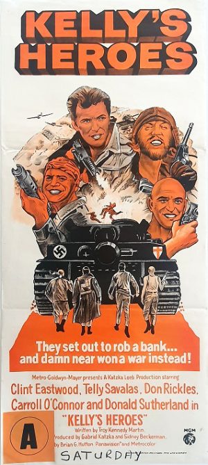 Kellys Heroes Australian Daybill Movie Poster Clint Eastwood