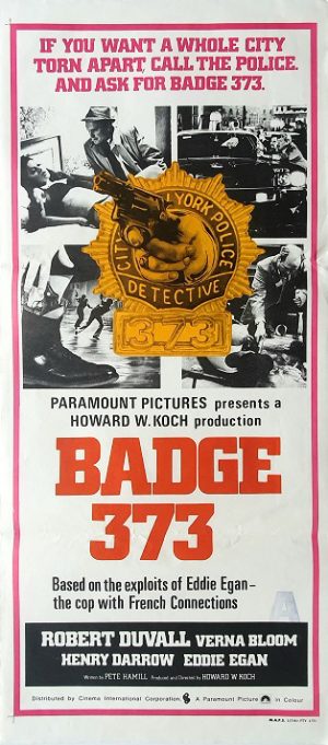 Badge 373 Australian Daybill Movie Poster