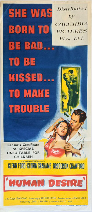 Human Desire Australian Daybill Movie Poster (3) Human Desire Australian Daybill Movie Poster (3)