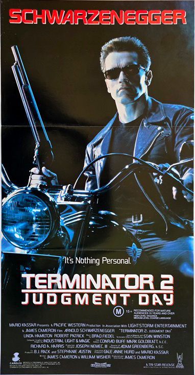 Terminator 2 Judgment Day Australian Daybill Movie Poster (11) Terminator 2 Judgment Day Australian Daybill Movie Poster (11)