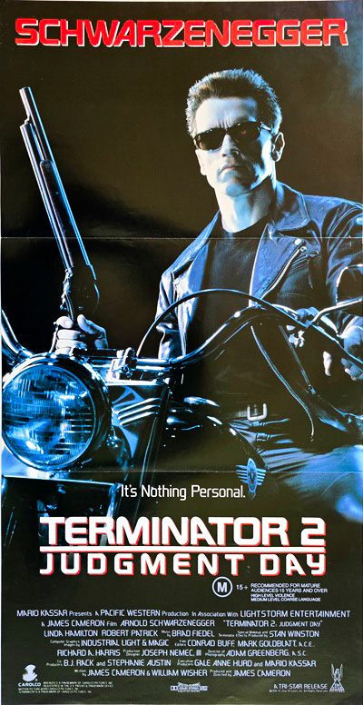 Terminator 2 Judgment Day Australian Daybill Movie Poster (42) Terminator 2 Judgment Day Australian Daybill Movie Poster (42)