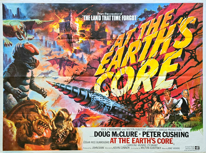 At The Earths Core Uk Quad Film Poster Tom Chantrell (1)