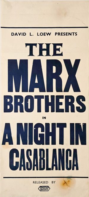 The Marx Brothers In A Night In Casablanca New Zealand Daybill Movie Poster (1)