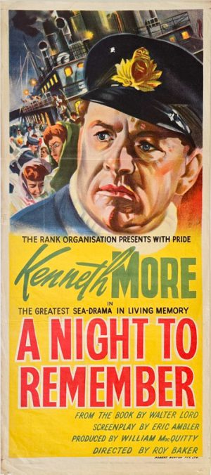 A Night To Remember Australian Daybill Movie Poster Titanic Sinking (1) Copy