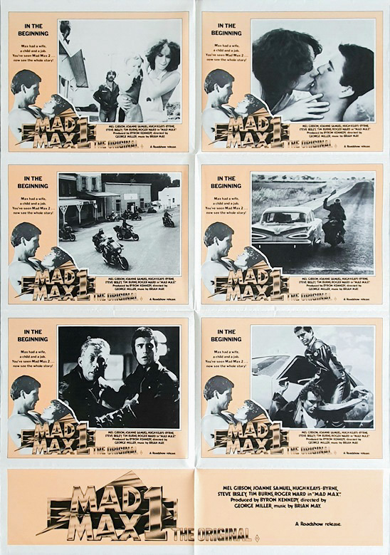Mad Max Australian Lobby Card One Sheet Movie Poster Photosheet