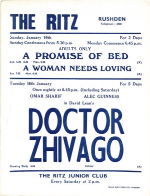 Doctor Zhivago Uk Window Card From The Ritz Cinema David Lean Epic (2)