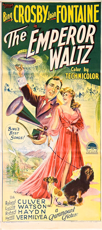 The Emporer Waltz Australian Daybill Movie Poster Bing Crosby Joan Fontaine (1)
